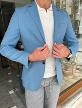 Load image into Gallery viewer, Morrison Slim Fit Dovetail Blue Blazer
