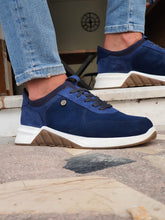 Load image into Gallery viewer, Jason Sardinelli Eva Sole Suede Leather Navy Leather Sneakers
