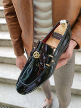 Load image into Gallery viewer, Sardinelli Buckled Shiny Black Leather Shoes
