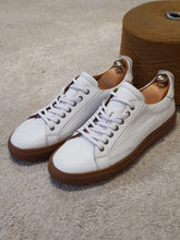 Load image into Gallery viewer, Ralph Sardinelli Eva Sole Lace Up White Leather Sneakers
