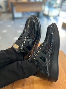Trent Special Design Eva Sole Iron Detailed Black Shoes