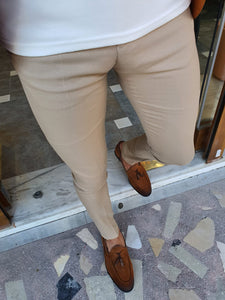 Verno Slim Fit Special Edition Biege Pants